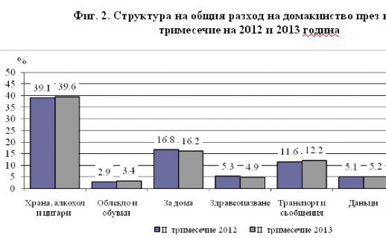 Разходи, второ тримесечие на 2013 г. Графика: НСИ