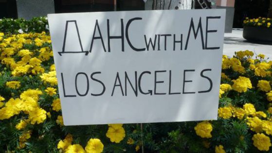 Антиправителственият протест на българи, живеещи в Лос Анджелис, на 18 август.