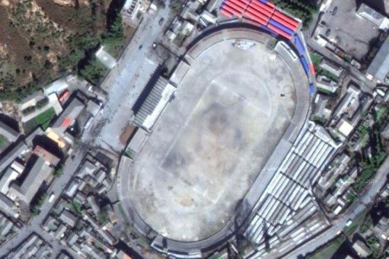 Стадионът във Вонсан - една от арените за екзекуциите.
