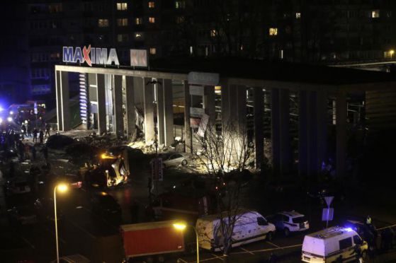 Срутилия се хипермаркет в Рига, Снимка: Reuters
