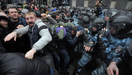 Сблъсъци на протеста в Киев. Снимка: РИА Новости