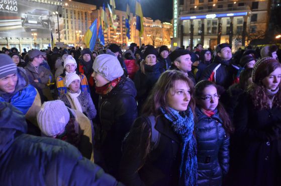 Протест в украинската столица Киев. Снимка: Тихомира Методиева / Булфото 