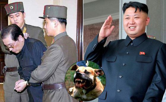 Ким Чен Ун е заповядал чичо му да бъде хвърлен гол в клетка с освирепели от глад кучета, които го изяли жив. Колаж: 