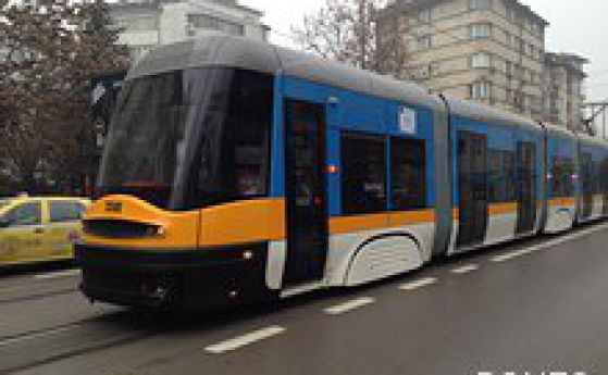 Един от новите трамваи на София. Снимка: БГНЕС