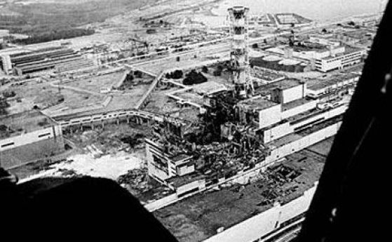 Чернобилската централа.