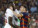 Меси скочи на бой на футболист на Рома (видео)