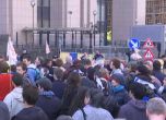 Стотина на протест преди подписването на CETA в Брюксел