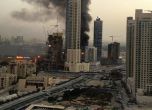 Силен пожар избухна в строяща се сграда в центъра на Дубай