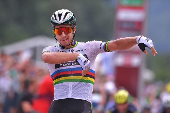 Световният шампион Петер Саган (Bora-Hansgrohe) спечели тежкия трети етап на