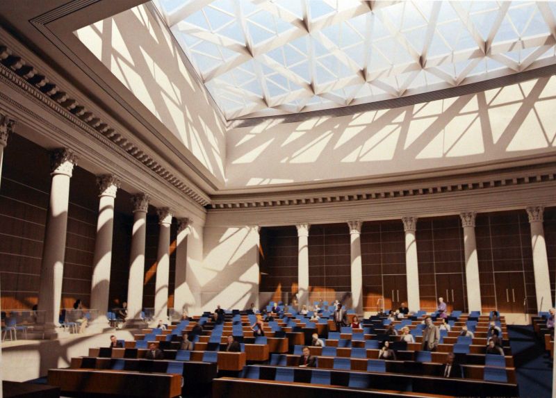 Депутатите ще заседават в нова, по-просторна пленарна зала със стъклен