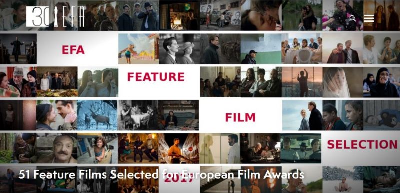 В селекцията за 2017 година на Европейската филмова академия присъства