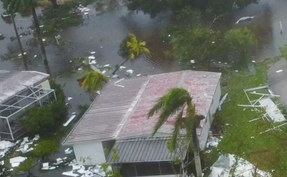 Дрон засне опустошенията след урагана Ирма в Нейлълс Флорида   Бурята