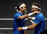 Мач за историята!  Надал и Федерер рамо до рамо на корта (видео)