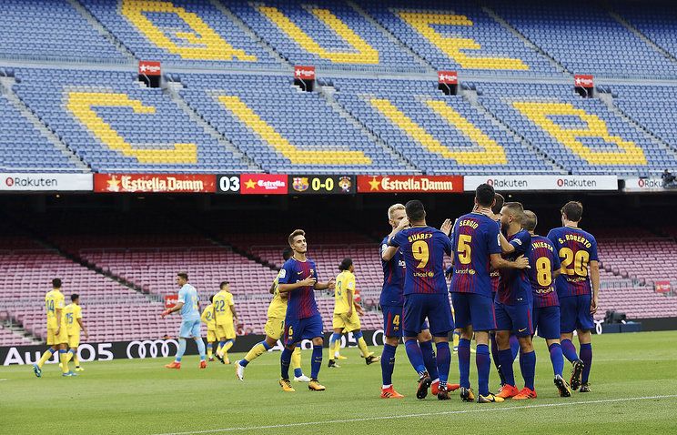 Барселона разгроми Лас Палмас с 3:0 пред празните трибуни на