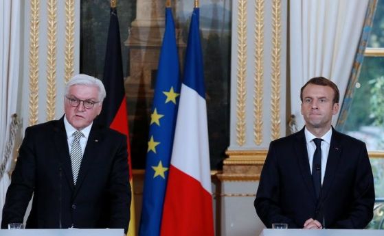 Френският президент Еманюел Макрон и германският му колега Франк Валтер Щайнмайер
