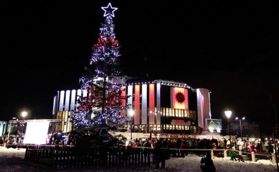 Коледната елха на София грейва утре пред НДК светлините й