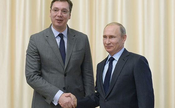 Президентът на Сърбия Александър Вучич и руския му колега Владимир