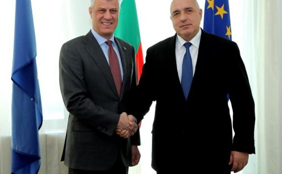 В телефонен разговор косовският президент Хашим Тачи увери министър председателя