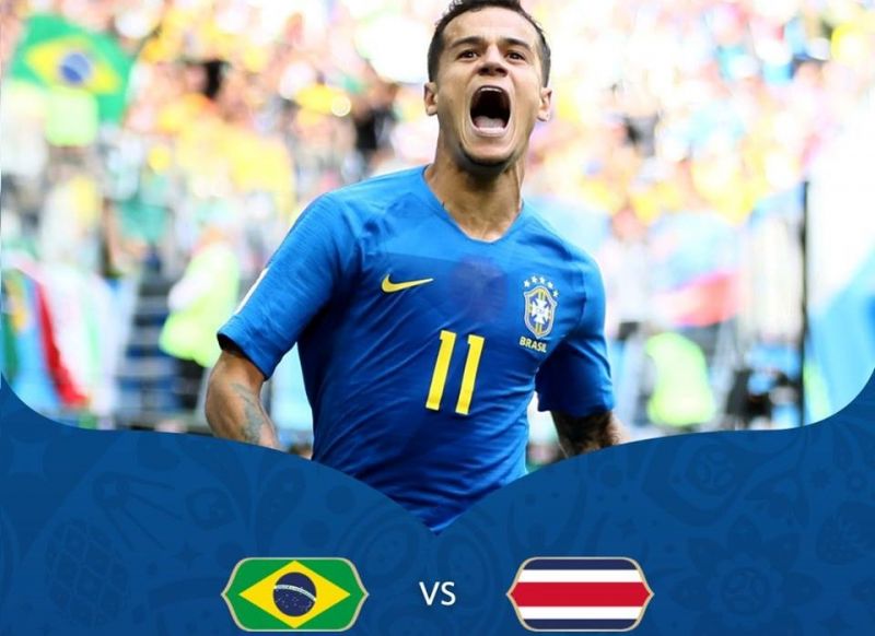Бразилия победи Коста Рика с 2:0 в двубой от Група