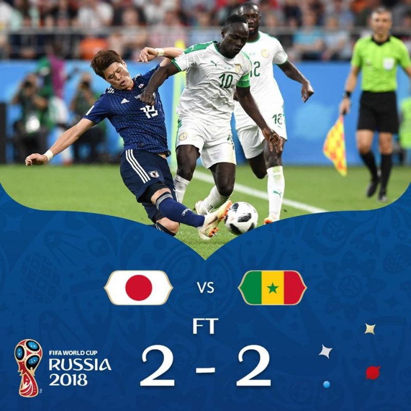 Отборите на Япония и Сенегал завършиха наравно 2:2 за радост