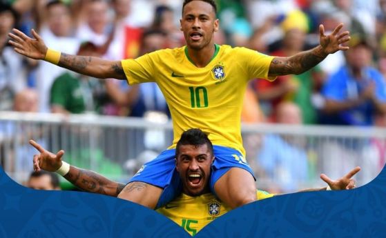 Бразилия се класира за 1 4 финалите на световното първенство след като