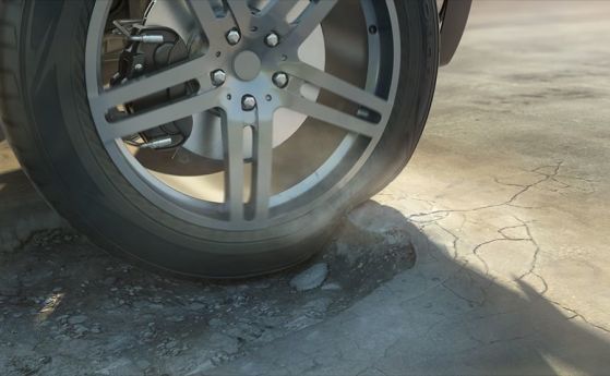 Съществува риск от спукване на гумата през цялата година но