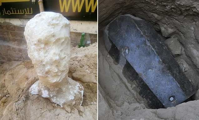 Откриха огромен черен саркофаг в гробница в Александрия, Егепет, което