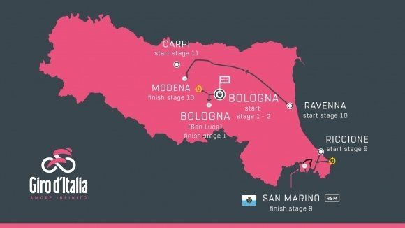 Колоездачната обиколка на Италия през 2019 година ще стартира на