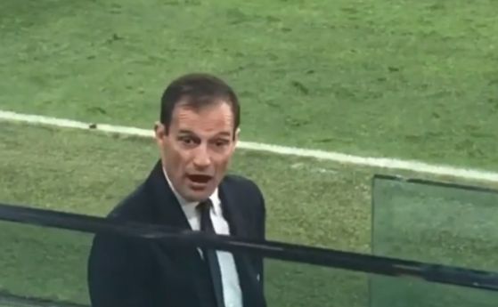 Треньорът на Ювентус Масимилиано Алегри показа и обратната страна на