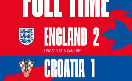 Англия победи драматично Хърватия с 2 1 в решаващ сблъсък на