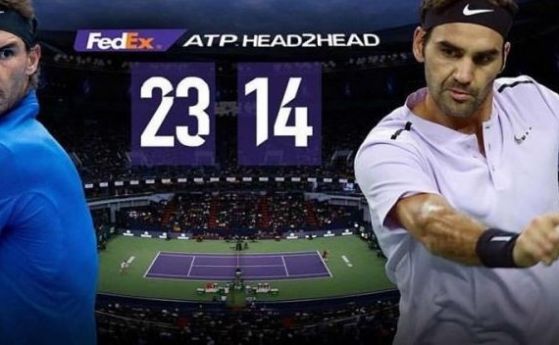 Суперзвездите в мъжкия тенис Роджър Федерер и Рафаел Надал отново