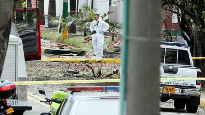 Атентат бе извършен с кола бомба в столицата на Колумбия