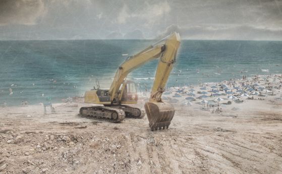 Нов строеж по морето Бетон се лее само на метри