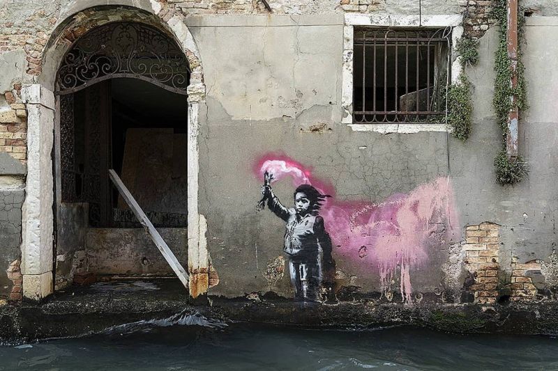 Световноизвестният и анонимен артист Банкси разкри свой нов графит във