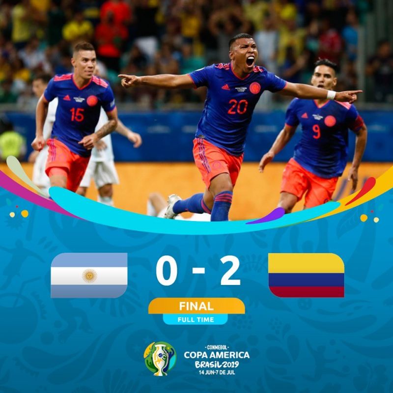Колумбия пoбеди с 2:0 над Аржентина на старта на Копа
