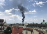 Запалени гуми край Сточна гара одимиха центъра на София