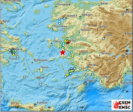 Серия от земетресения разтресоха гръцките Додеканезки острови и Западна Турция