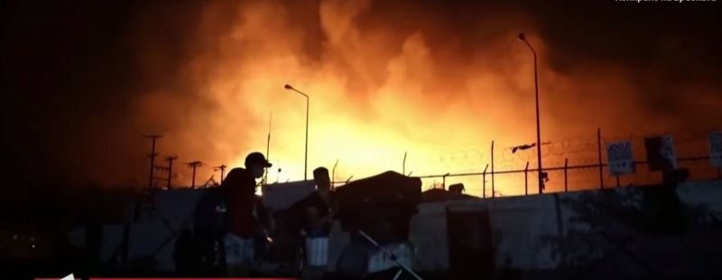 Голям пожар избухна във временен мигрантски лагер в Северозападна Босна