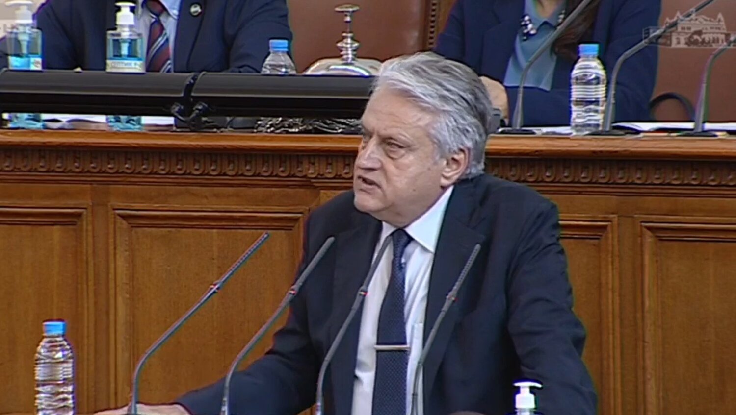 По време на изслушването си в пленарна зала служебният вътрешен