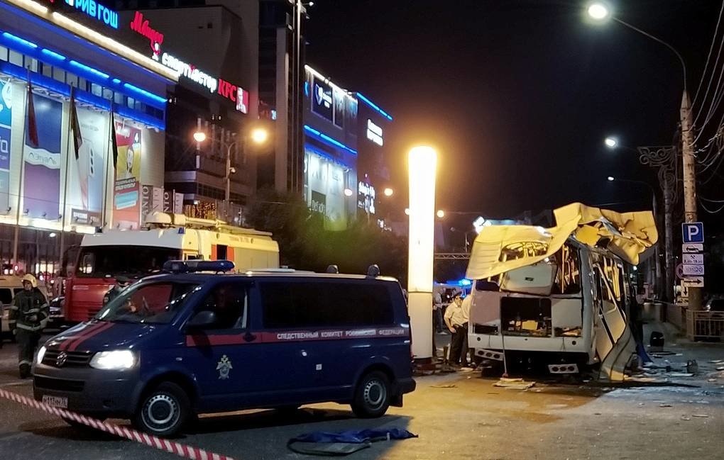 Автобус на градския транспорт е избухнал в руския град Воронеж