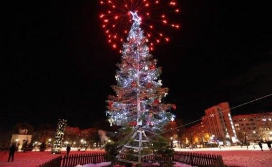 Светлините на коледната елха в София грейват днес в 18 00
