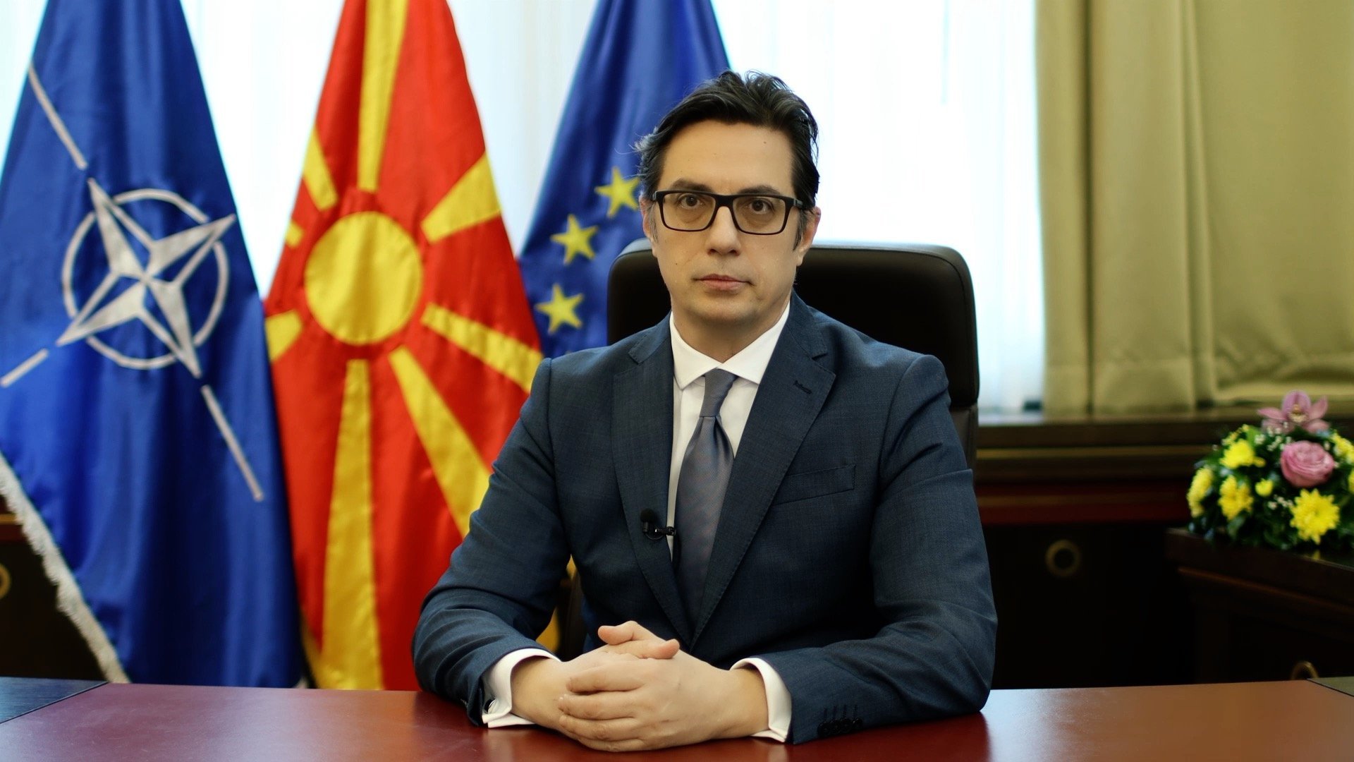 Македонският президент Стево Пендаровски ще приеме в Скопие делегация на две