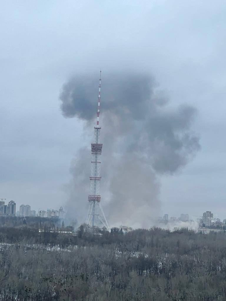 Руските сили нанесоха удар в близост до телевизионната кула в