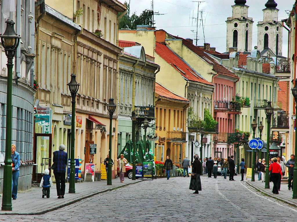 Улицата във Вилнюс, на която се намира руското посолство в