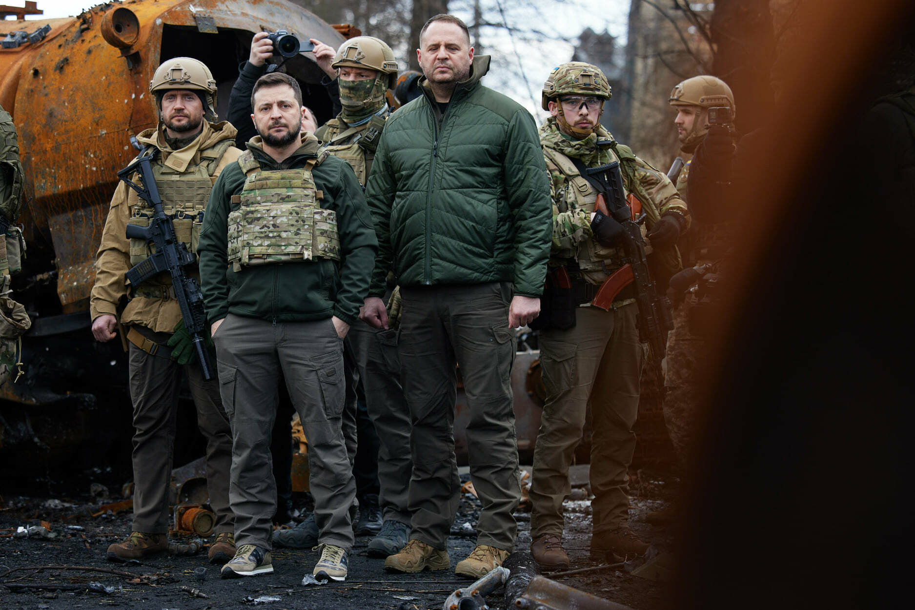 Ситуацията в Бородянка град на северозапад от Киев където украинските