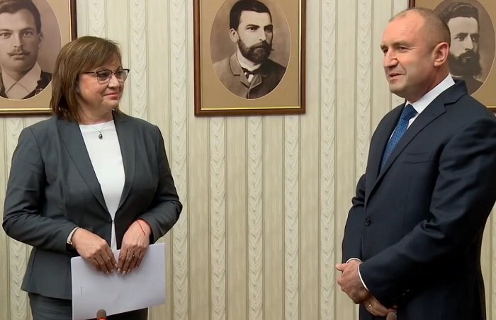 Президентът Румен Радев и лидерът на БСП и вицепремиер в