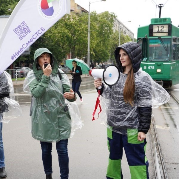 Общинският съветник от ГЕРБ Екатерина Йорданова е на протеста на