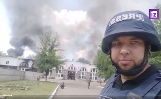 Пожарната в Донецк е унищожена