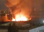 Голям пожар до NV Tower в София (видео)