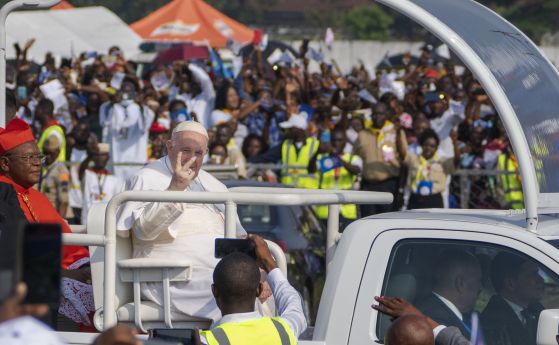 Посрещането на папа Франциск в ДР Конго